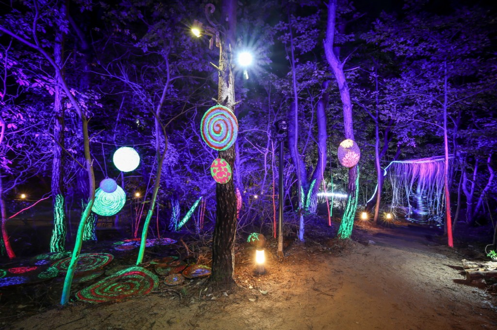 신형 포그(안개)머신과 홀로그램, 레이저의 조화로 환상적인 모습을 표현하는 '신라를 담은 별(루미나 나이트 워크)'-2