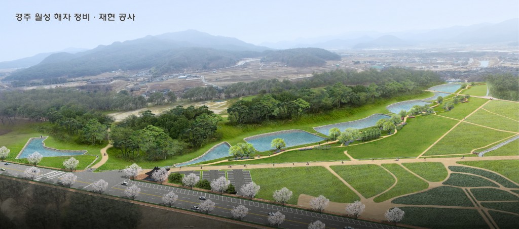 1. 신라판 근접방어무기체계 ‘월성해자’복원사업 내년 4월 마무리···신라왕경정비사업 ‘순항 중’ - 월성해자 주간 조감도