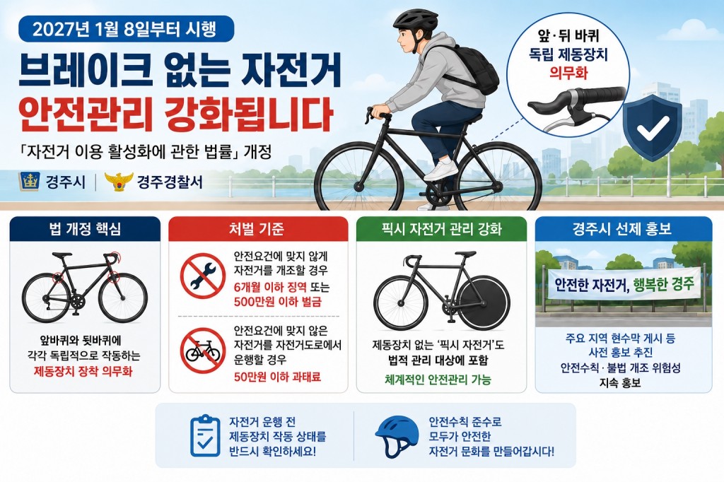 2. 경주시 브레이크 없는 자전거 막는다